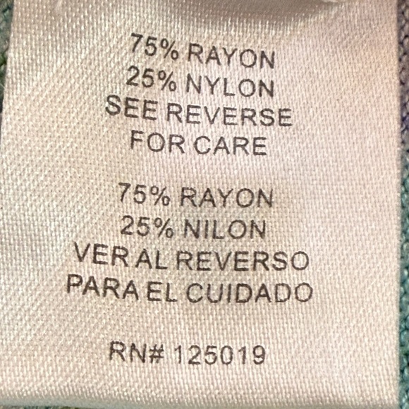 Joseph Green and Blue Cardigan V-Neck Lightweight Knit - Picture 4 of 4